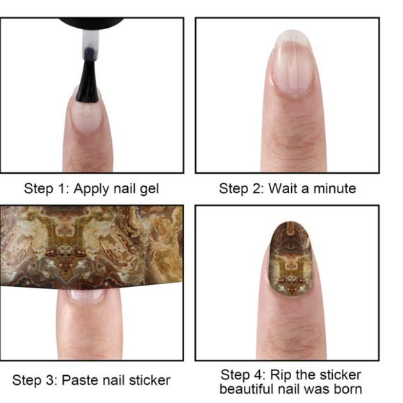 🌟 Holiday Clearance! 10 Nail Foil Transfer Stickers, Nail Decals - Picture 7 of 7